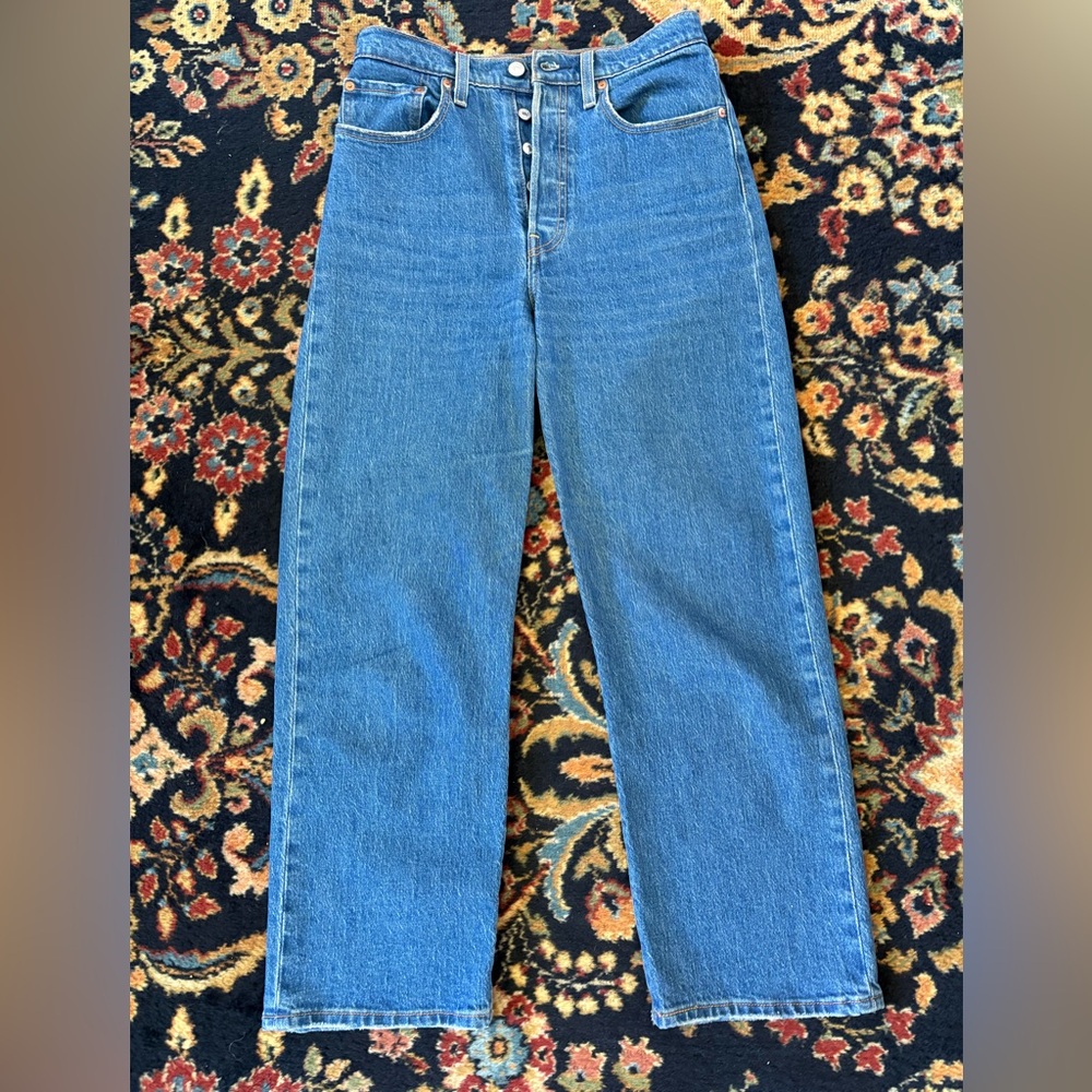 Levi’s Ribcage Straight Ankle Jeans Size 27 Button Fly
